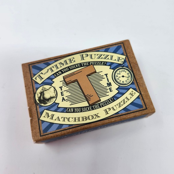 T-Time‎ Puzzle Matchbox Brain Teaser Wooden Pieces Arrangement Game - Picture 1 of 2